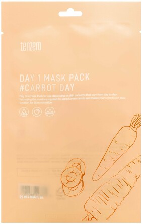 Маска тканевая для лица с экстрактом моркови, 25 мл Tenzero