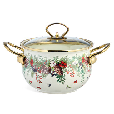 Кастрюля эмал. со стек. кр. Celebration, 2.0 л, 18х11 см Agness