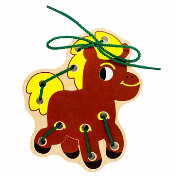 Шнуровка Лошадь, 16,5x14x0,6 см Alatoys