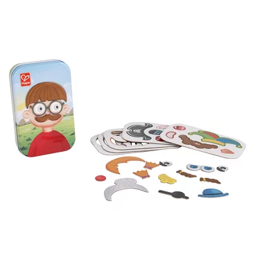 Игра настольная в дорогу магнитная Собери смешной портрет, Hape