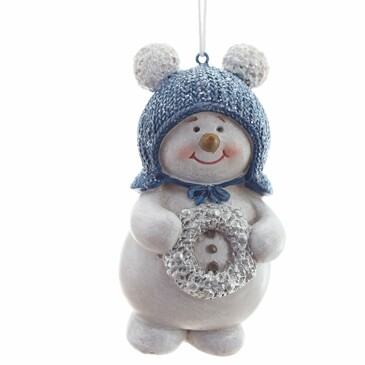 Украшение подвесное Снеговик 10 см