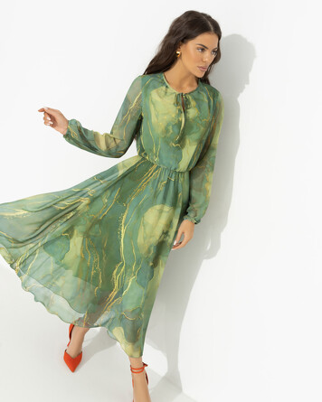 Платье приталенное на подкладе Летящие мгновения Charuttimoda