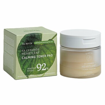 Тонер-пэды успокаивающие, с керамидами и хаутюнией 180 мл Glamfox