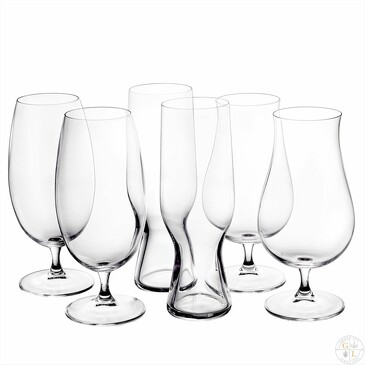 Набор для пива Beercraft: 2 бокала 630 мл, 2 стакана 550 мл, 2 бокала 680 мл Crystal Bohemia