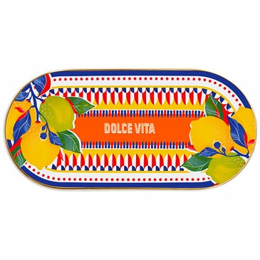 Поднос овальный Dolce Vita Лимон, 24х11 см Baci Milano