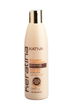 Укрепляющий бальзам-кондиционер с кератином для всех типов волос Keratina, 250 мл Kativa