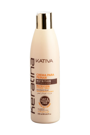 Укрепляющий крем для укладки с кератином для всех типов волос Keratina, 250 мл Kativa