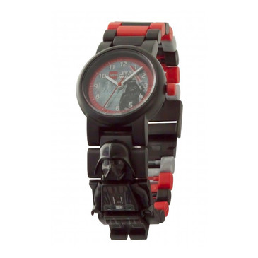 Часы аналоговые Lego Star Wars с минифигурой Darth Vader на ремешке Lego