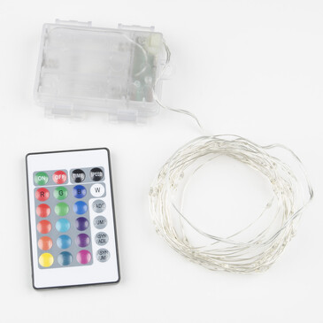 Гирлянда светодиодная Роса на батарейках 3AA, 5м. 50 светодиодов. Пульт ДУ Uniel