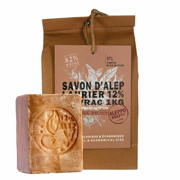 Мыло алеппское с маслами оливы и лавра12%, гипоаллергенное 1 кг Tade