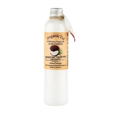 Масло кокосовое для ухода за телом и волосами холодного отжима чистое базовое, 260 мл Organic Tai