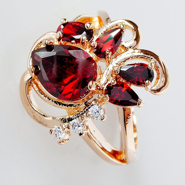 Кольцо с гранатом Азалия Lotus jewelry