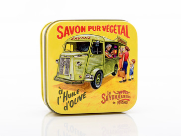 Мыло с вербеной в металлической коробке Фургончик, 100 гр. La Savonnerie de Nyons