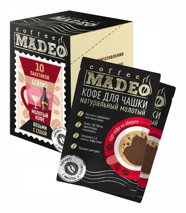 Набор кофе десертный (арабика) Бейлиз (10 шт. по 10 г) Madeo