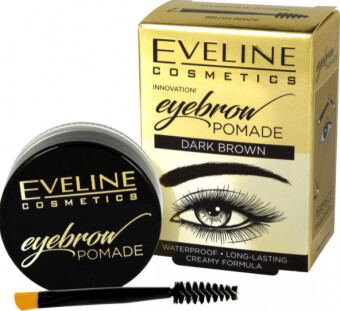 Помада для бровей - dark brown, серии Eyebrow Pomade Eveline Cosmetics