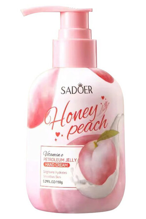Крем для рук с медовым персиком и витамином Е, 150 г Sadoer