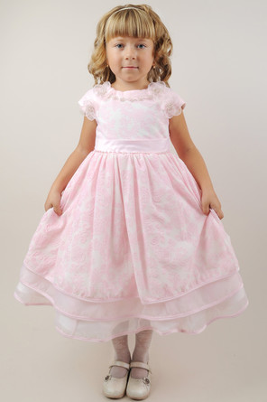 Платье Светло-розовое шитье Anco Premium