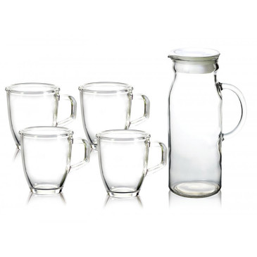 Кувшин и 4 чашки (1,2 л; 4х0,375 л) Glasslock