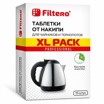 Таблетки от накипи для чайников, 15 шт. Filtero