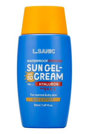 Гель-крем для лица увлажняющий с гиалуроновой кислотой SPF 50 PA++++ для нормальной, 50 мл L.Sanic