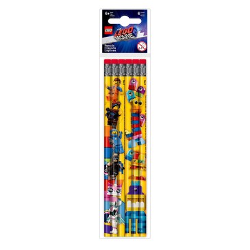 Набор из 6 простых карандашей с ластиками Movie 2 Lego