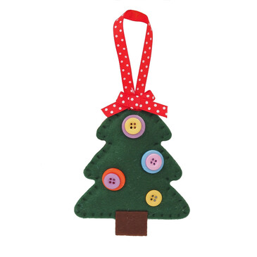 Елочная игрушка Войлочная елка 15 см Due Esse Christmas