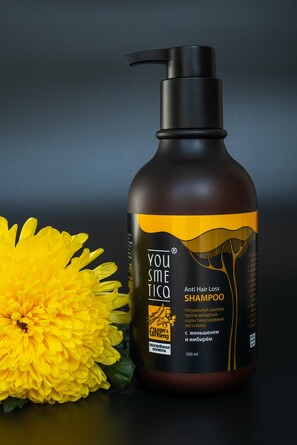 Шампунь против выпадения и для стимулирования роста волос натуральный, 500 мл Yousmetica 