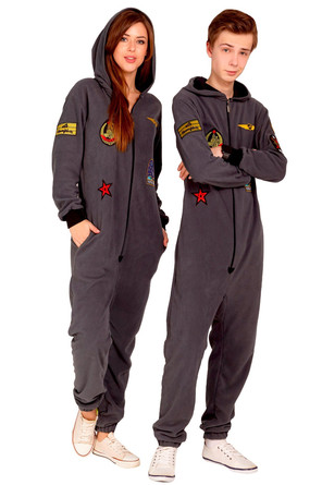 Комбинезон с нашивками, серый HandyWear