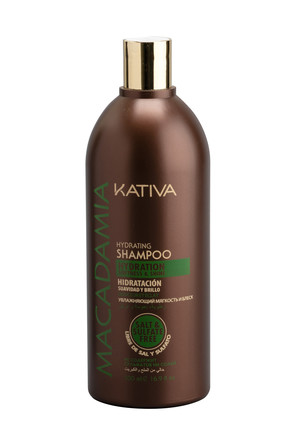 Интенсивно увлажняющий шампунь для нормальных и поврежденных волос Macadamia, 500мл Kativa
