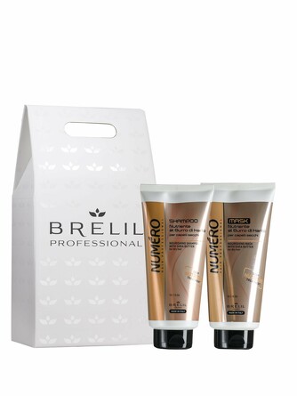 Набор средств для волос питательный с маслом карите для сухих волос (2 шт по 300 мл) Numero,  Brelil