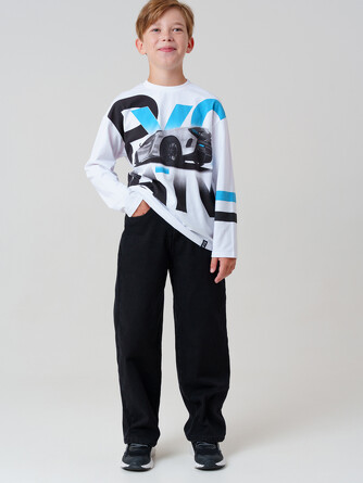 Брюки джинсовые, утепленные флисом Black Addition PlayToday