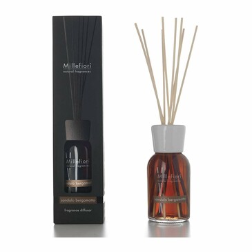 Диффузор с палочками Сандал и бергамот, 100 мл Millefiori Milano