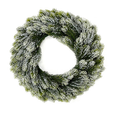 Венок еловый в инее ø50 см Christmas Deluxe