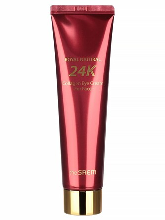 Крем для кожи вокруг глаз с 24К золотом и коллагеном Royal Natural 24K Collagen Eye Cream For Face, 100 мл The Saem