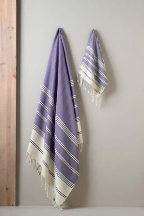 Набор полотенeц с бахромой (2 пр. по 38х68 см) Zigzag Arya Home