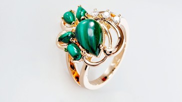 Кольцо с малахитом Азалия Lotus jewelry