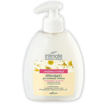 Крем-мыло для интимной гигиены Antimicrobial, 300 мл Bielita