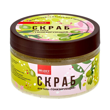 Скраб для тела Тонизирующий, 250 гр Bradex
