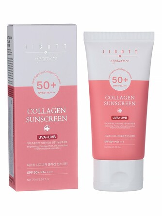 Крем для лица солнцезащитный с коллагеном signature collagen sunscreen 70 мл Jigott