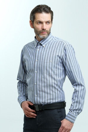 Рубашка полуприталенная (regular fit) с длинным рукавом Nicolo Angi