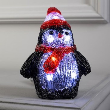 Фигура акриловая Пингвин, свечение белое Luazon Lighting