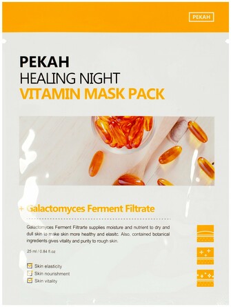 Маска тканевая для лица Вечерняя витаминная, 25 мл Pekah