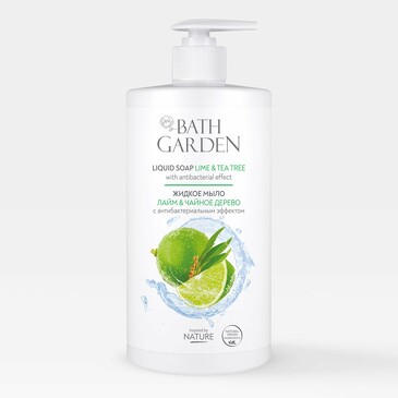 Жидкое мыло с антибактериальным эффектом Лайм&Чайное Дерево, 750 мл Bath Garden