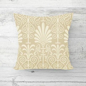 Подушка декоративная для сада и улицы Халва бежевая 45х45 см Zaberite