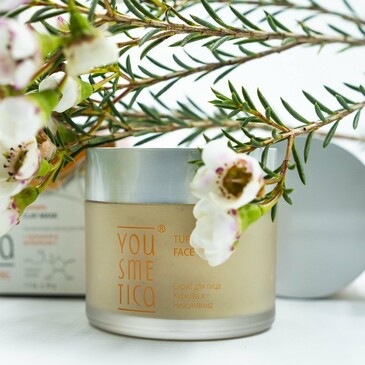 Скраб для лица Куркума и Ниацинамид, 50 г Yousmetica 