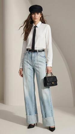 Джинсы с подворотом Nastya Sergeeva by May Be