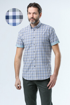 Рубашка полуприталенная (regular fit) с коротким рукавом Nicolo Angi