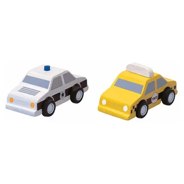 Набор машинок. Такси и полиция Plan Toys