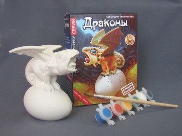 Раскрась фигурку Дракон крикун Игрографика