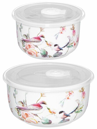 Набор салатников Певчие птички (500 мл и 300 мл) Elan Gallery